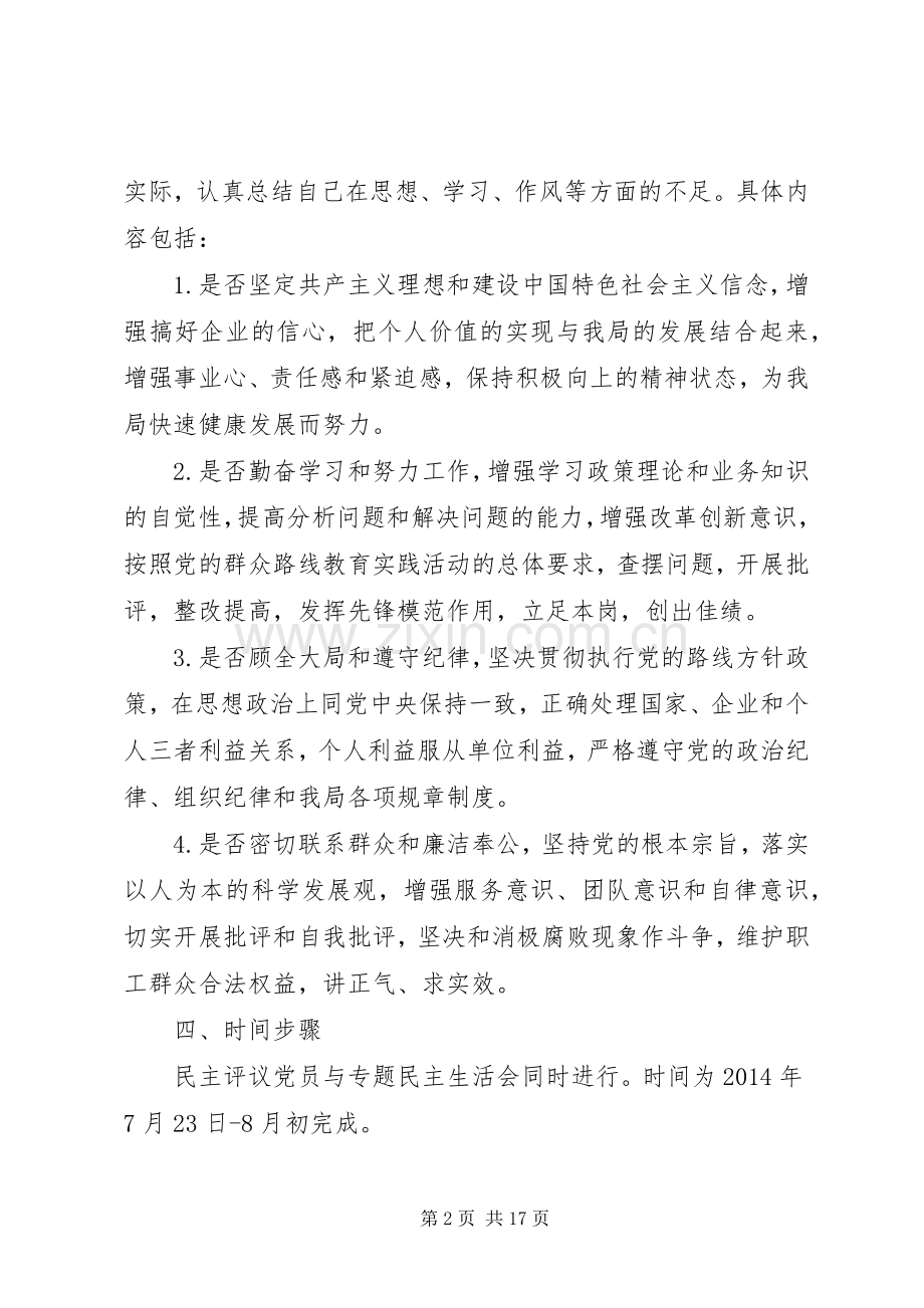 关于开展民主评议党员活动方案.docx_第2页