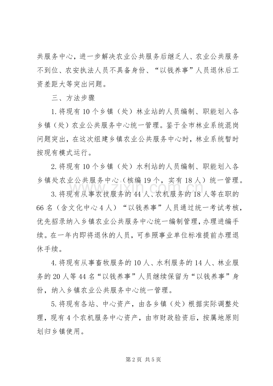 组建乡镇农业服务中心方案.docx_第2页