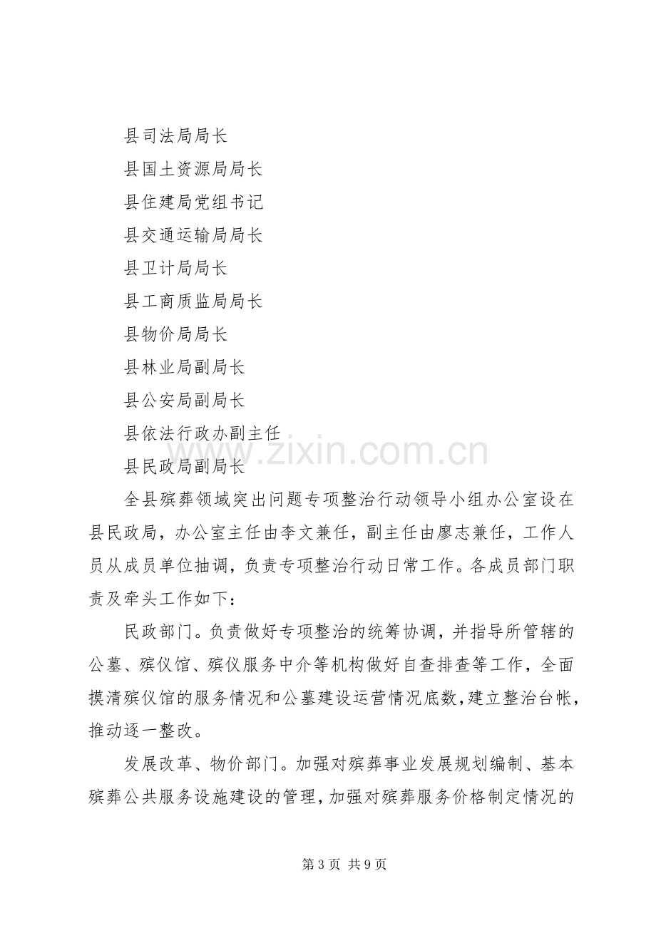 XX年殡葬领域突出问题专项整治行动实施方案.docx_第3页