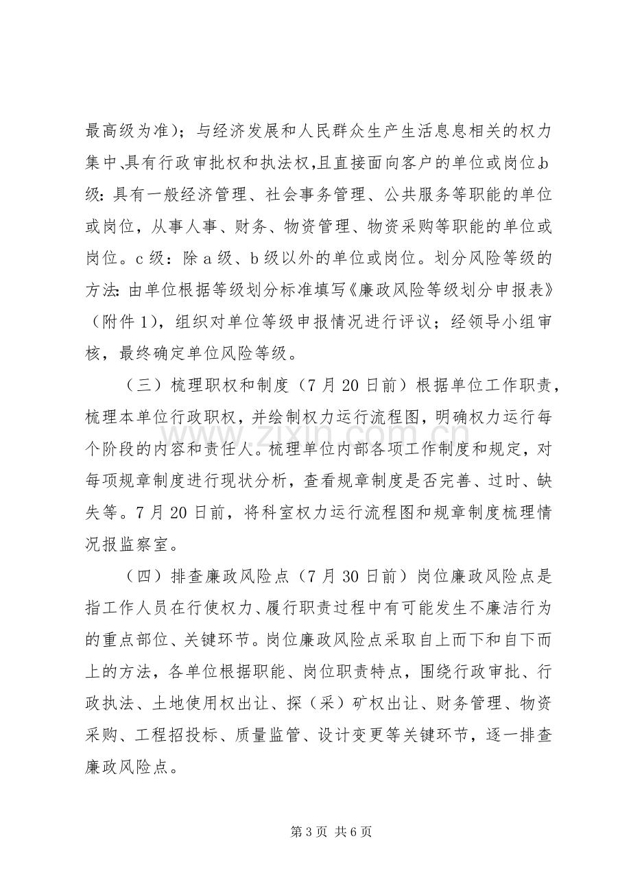 国土局关于实行岗位廉政风险等级管理的方案.docx_第3页