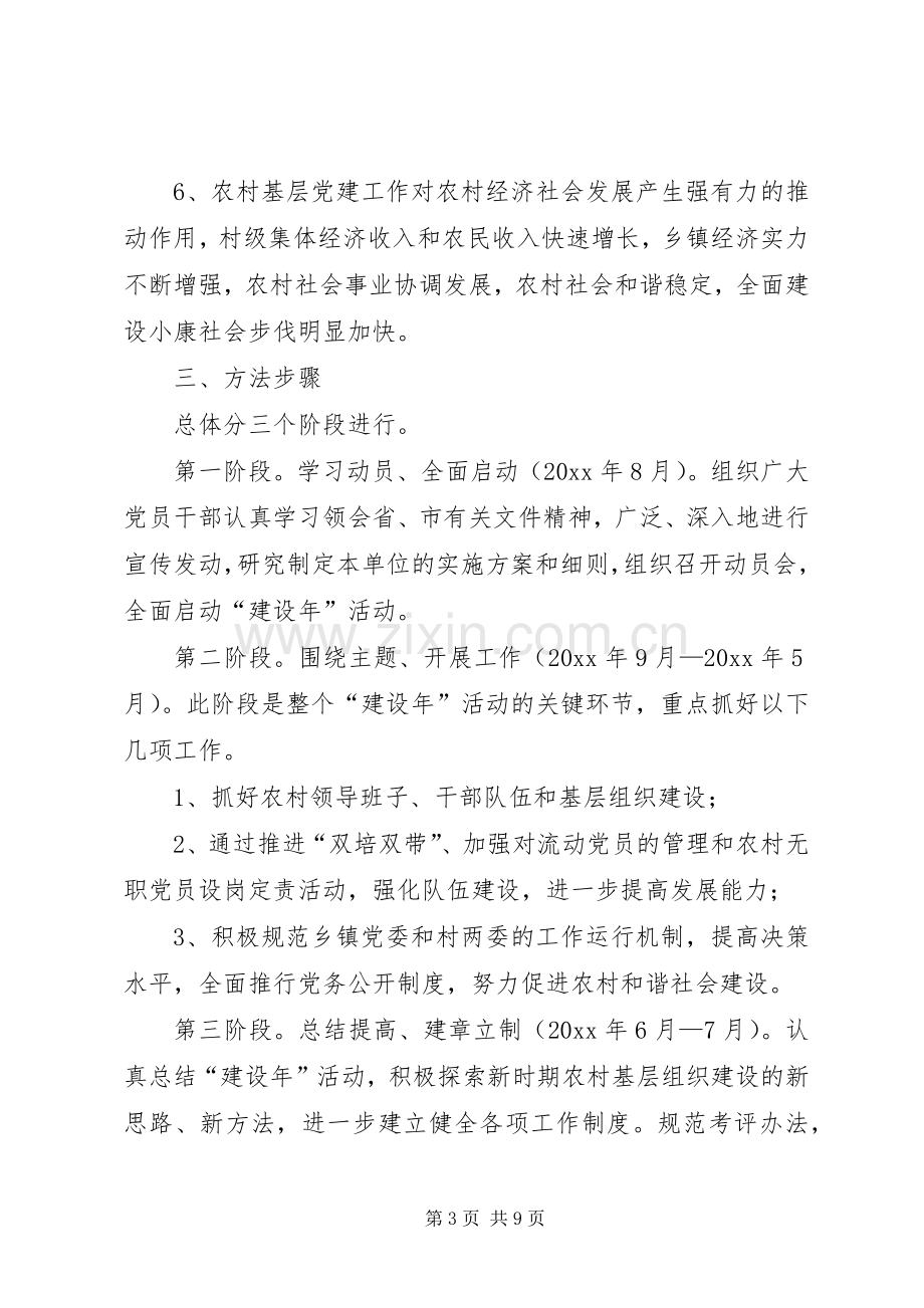 乡镇农村基层组织建设年活动方案.docx_第3页