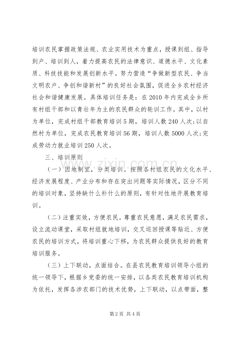 农民教育培训工作实施方案 .docx_第2页