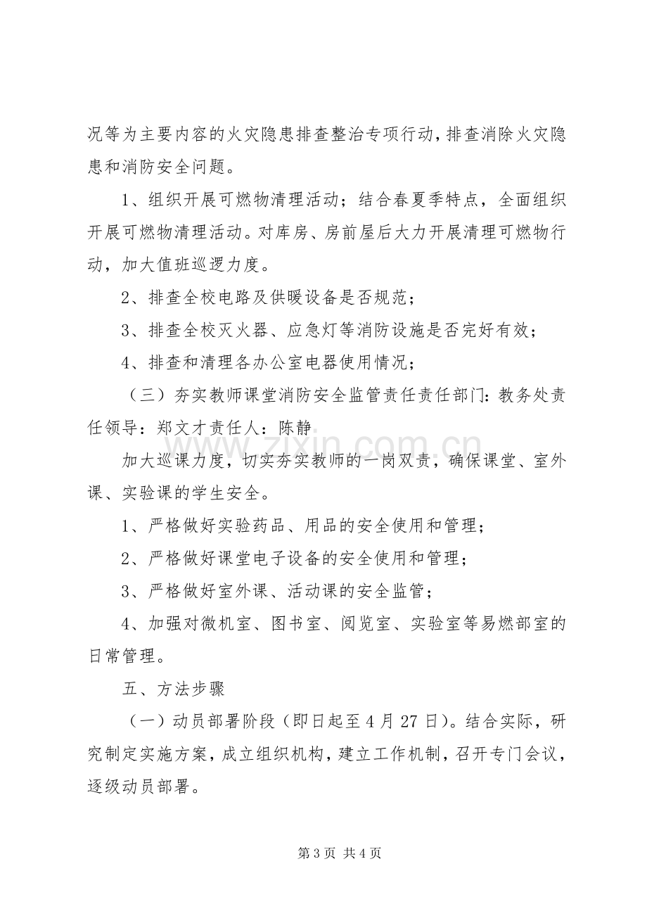 学校春夏火灾防控实施方案 .docx_第3页