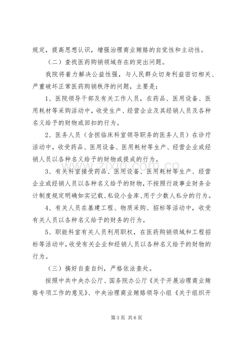 医院关于开展不正当交易行为自查自纠工作实施方案 .docx_第3页