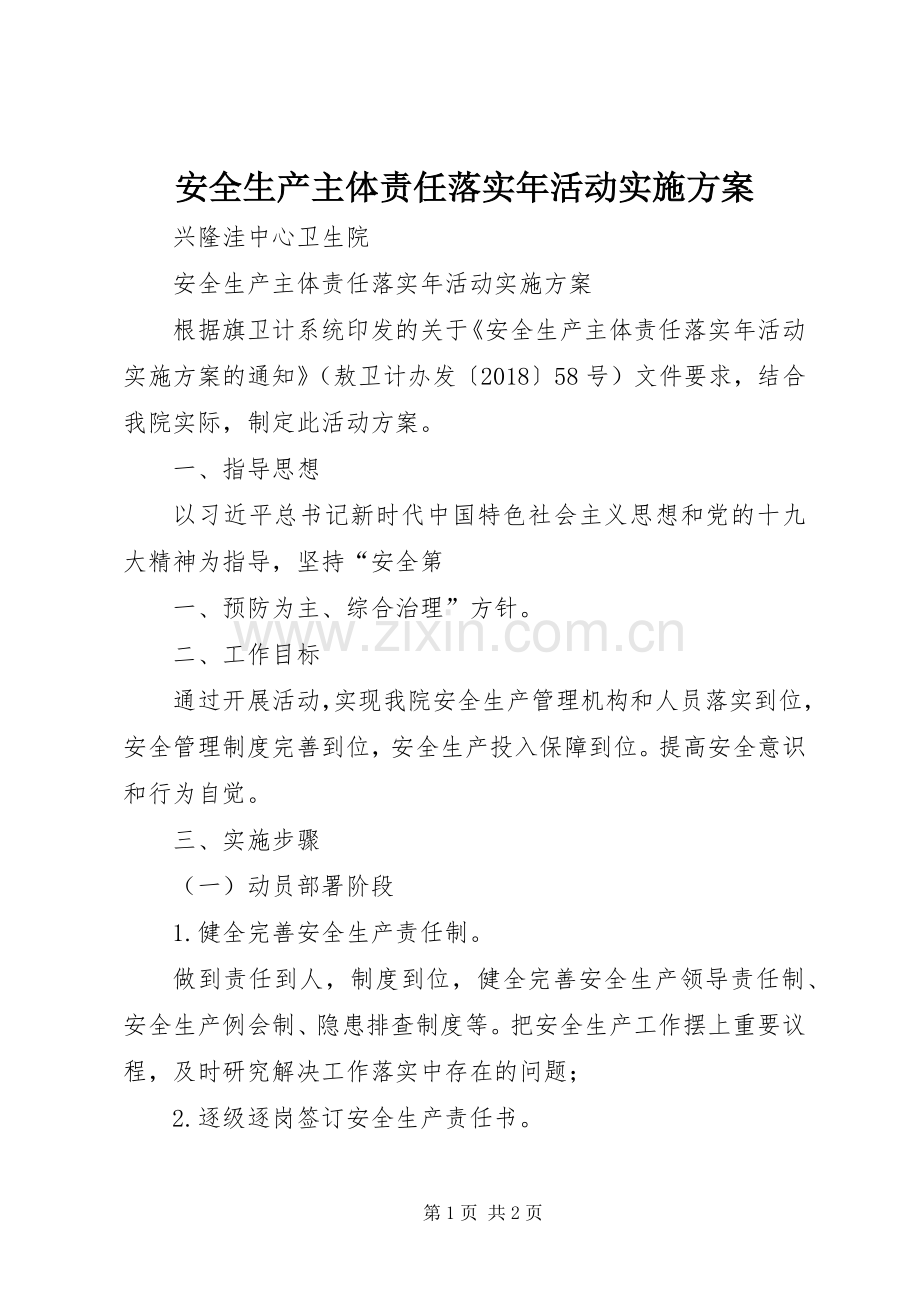 安全生产主体责任落实年活动方案 (2).docx_第1页