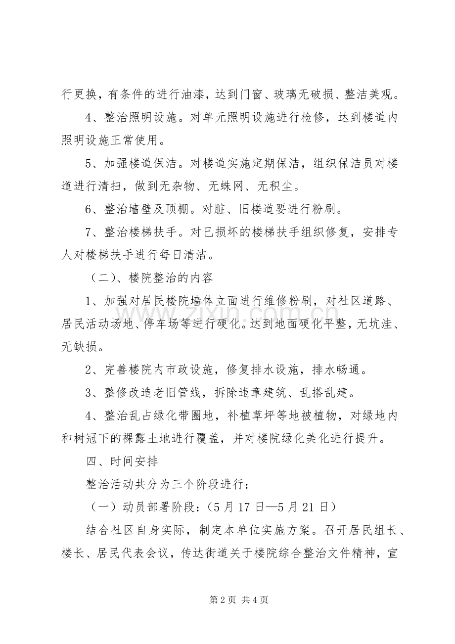 区街道办居民楼院整治实施方案.docx_第2页