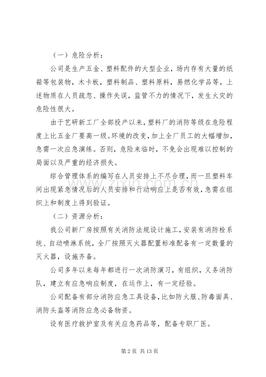 消防演习实施方案范文合集.docx_第2页