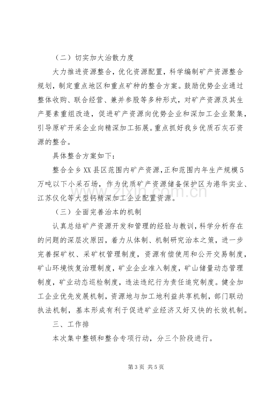 资源开发秩序整合行动实施方案.docx_第3页