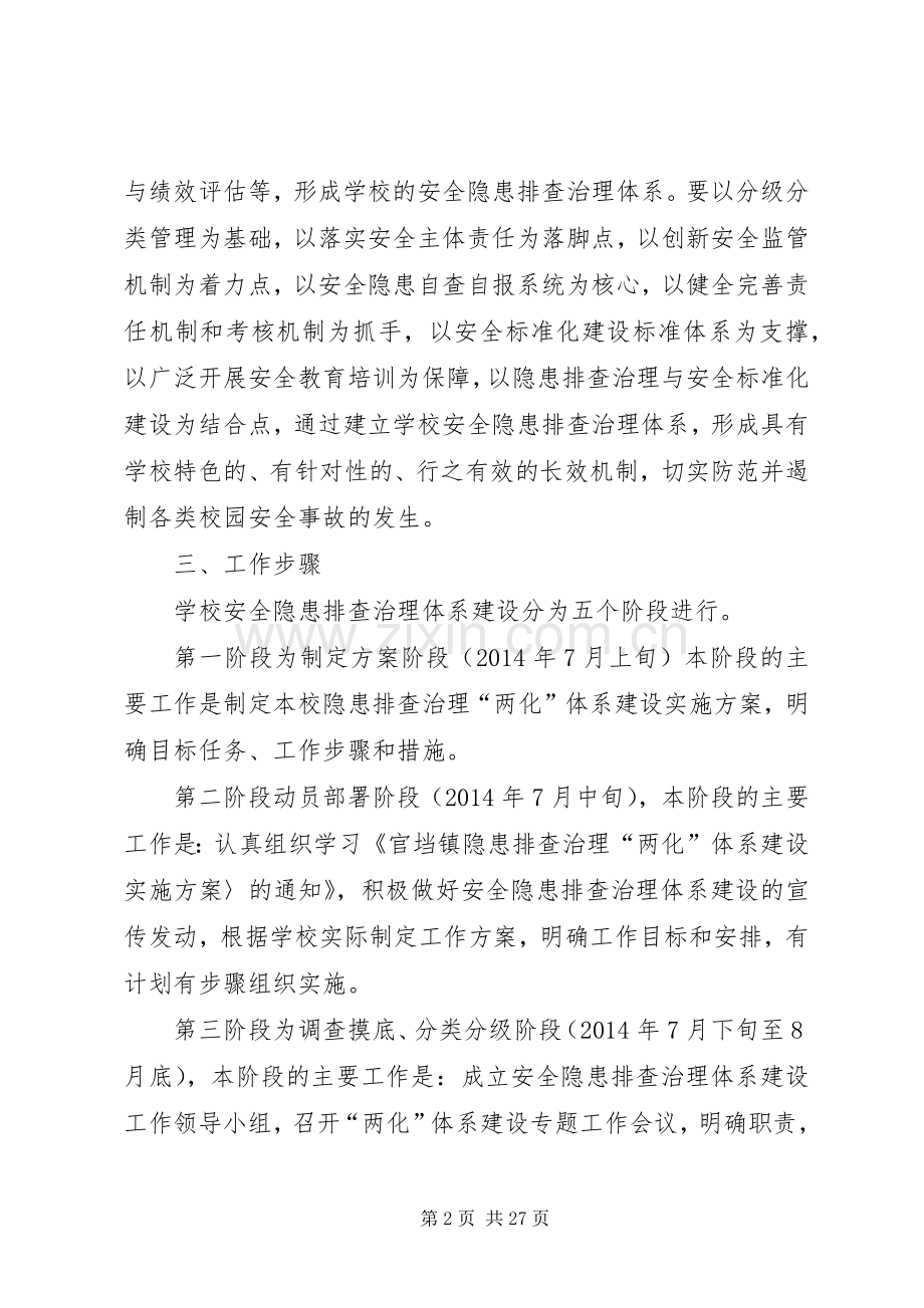 大文小学安全隐患排查治理“两化”体系建设方案.docx_第2页