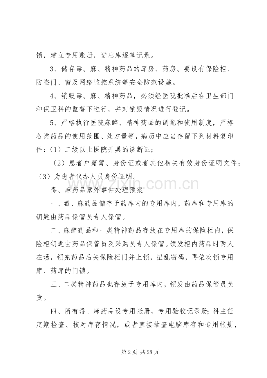 毒、麻药品应急预案.docx_第2页