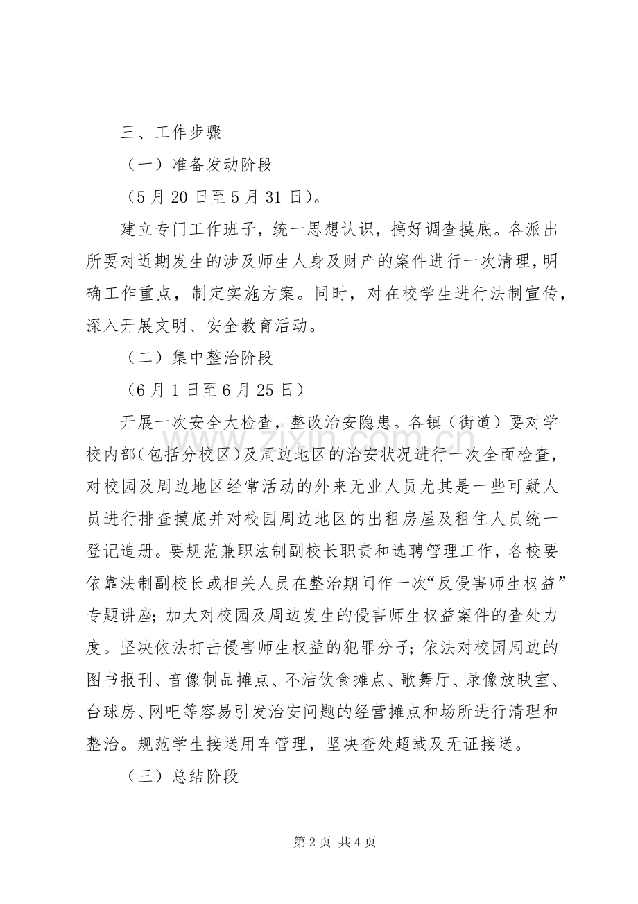 市校园及周边地区治安秩序专项整治工作实施方案.docx_第2页