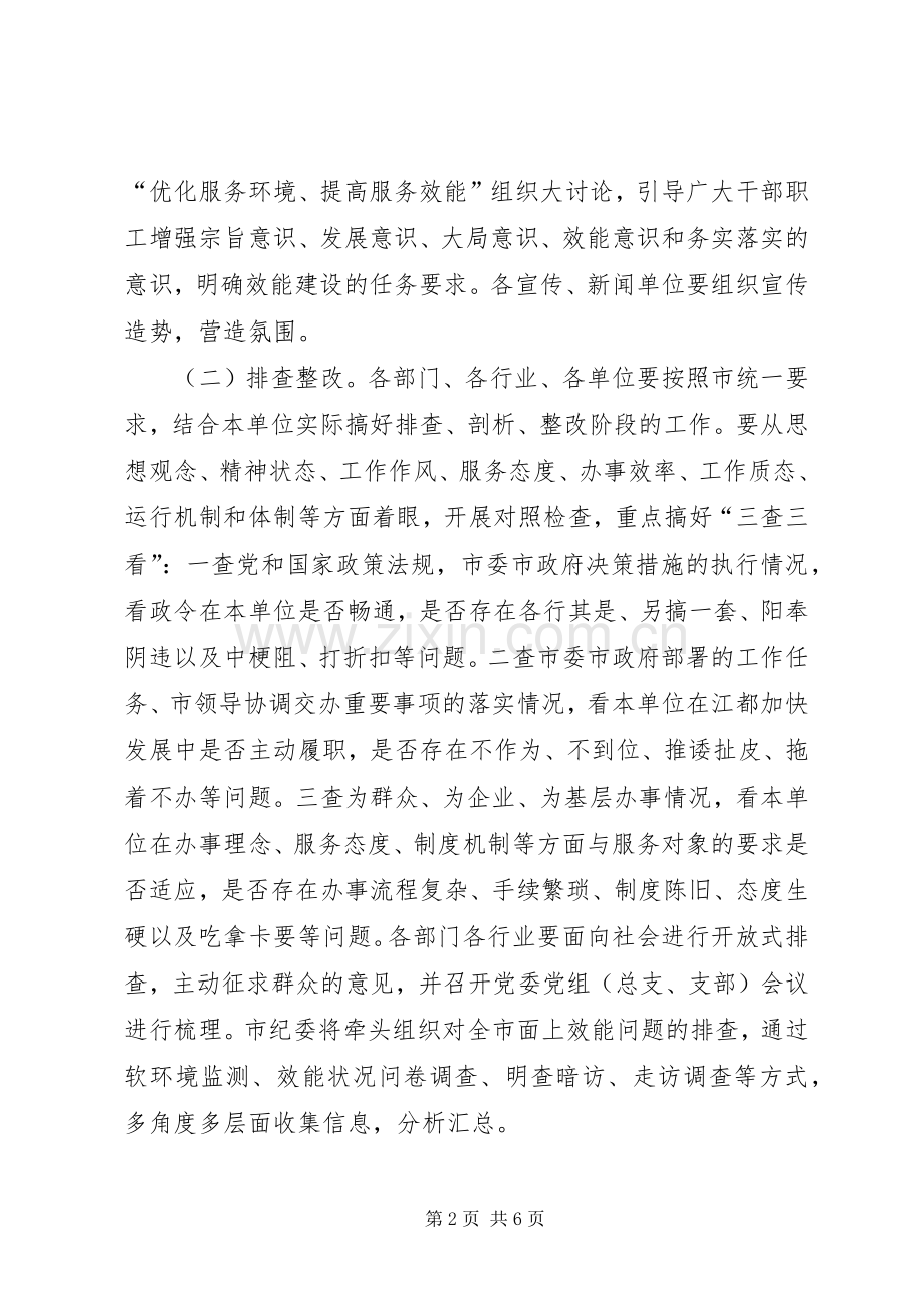 市效能建设工作实施方案.docx_第2页