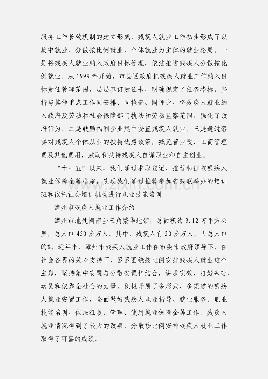 残疾人就业情况汇报.docx_第2页