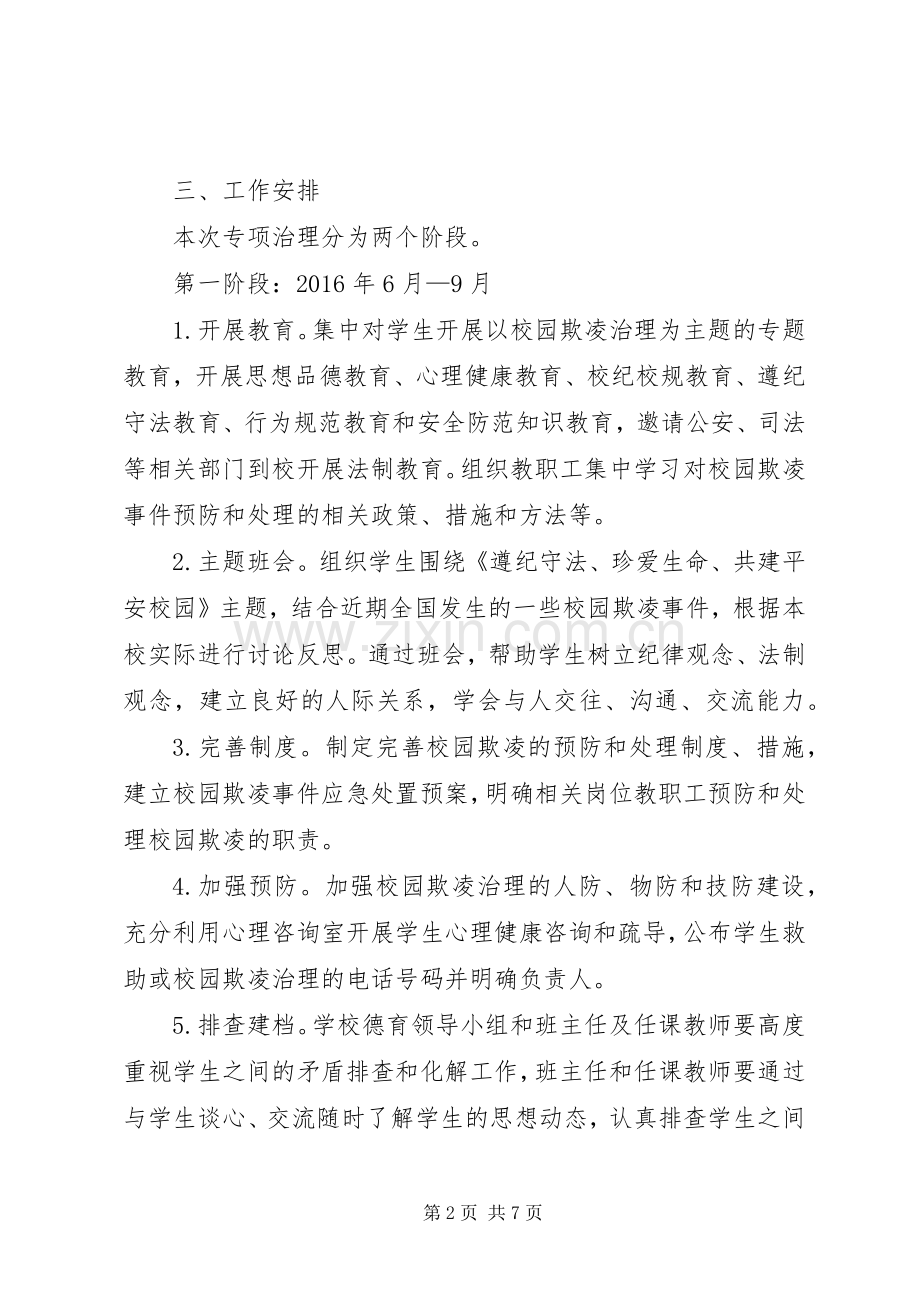 校园欺凌专项治理工作方案.docx_第2页