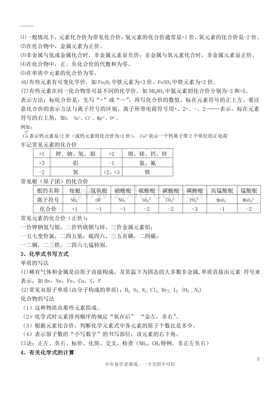 专题八+化学式和化合价.doc_第2页