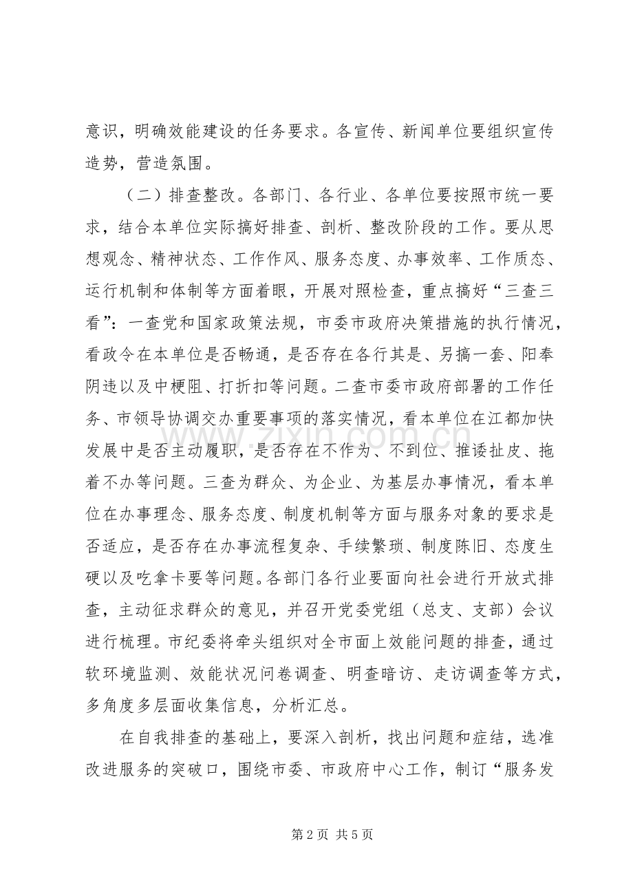 XX市效能建设工作实施方案.docx_第2页