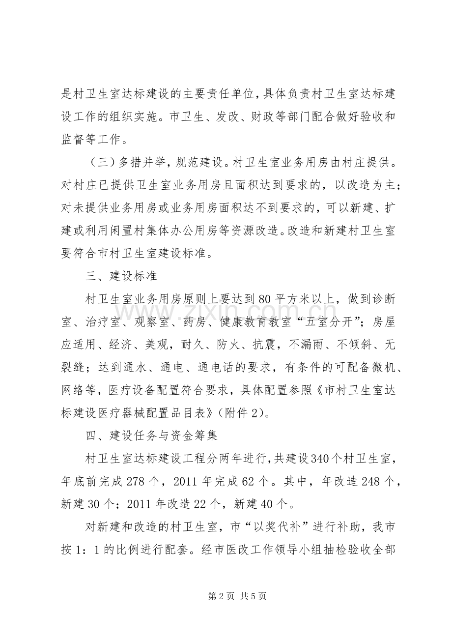 市政办村卫生室建设实施方案.docx_第2页