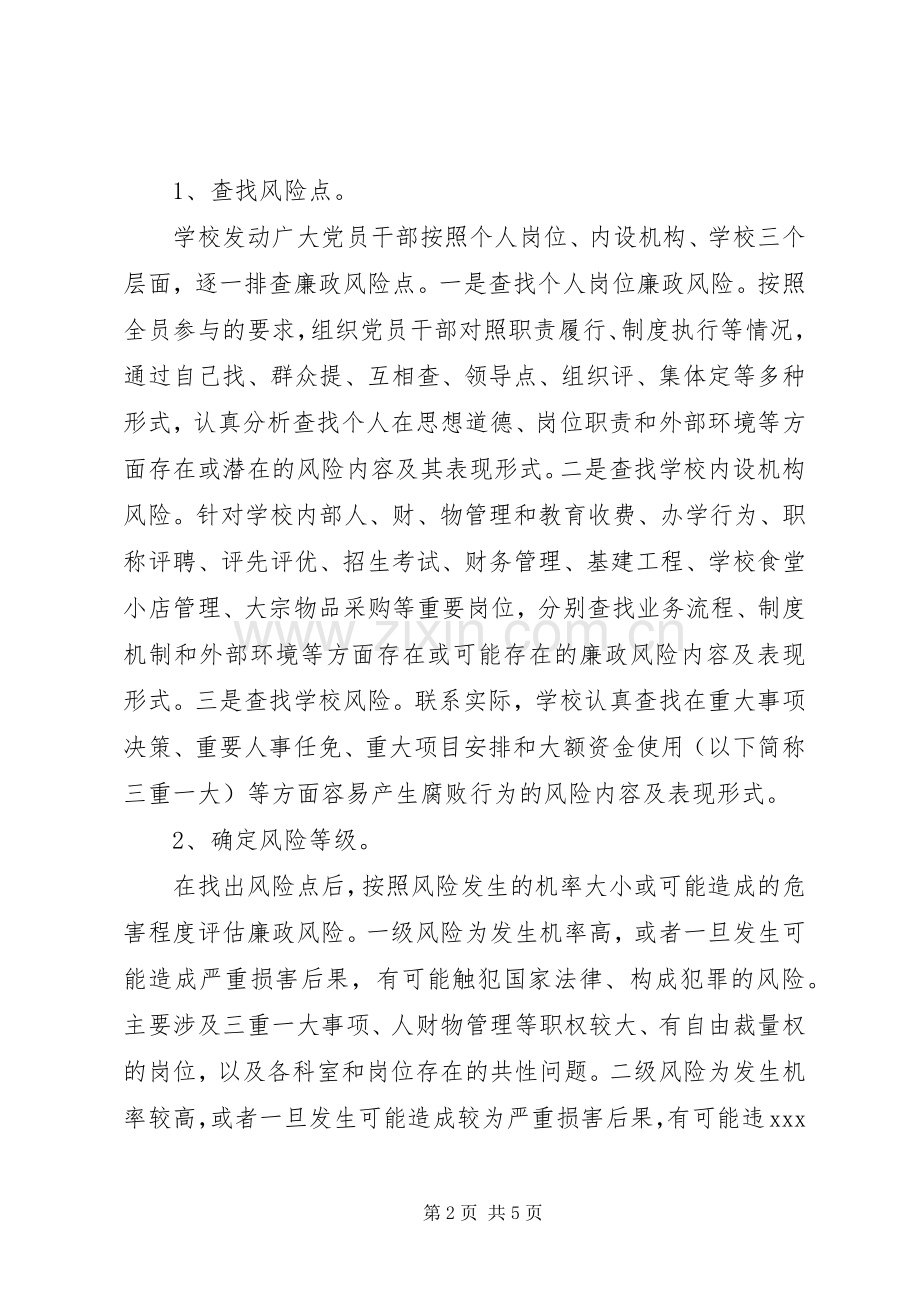 县小学推进廉政风险防控机制建设的方案.docx_第2页