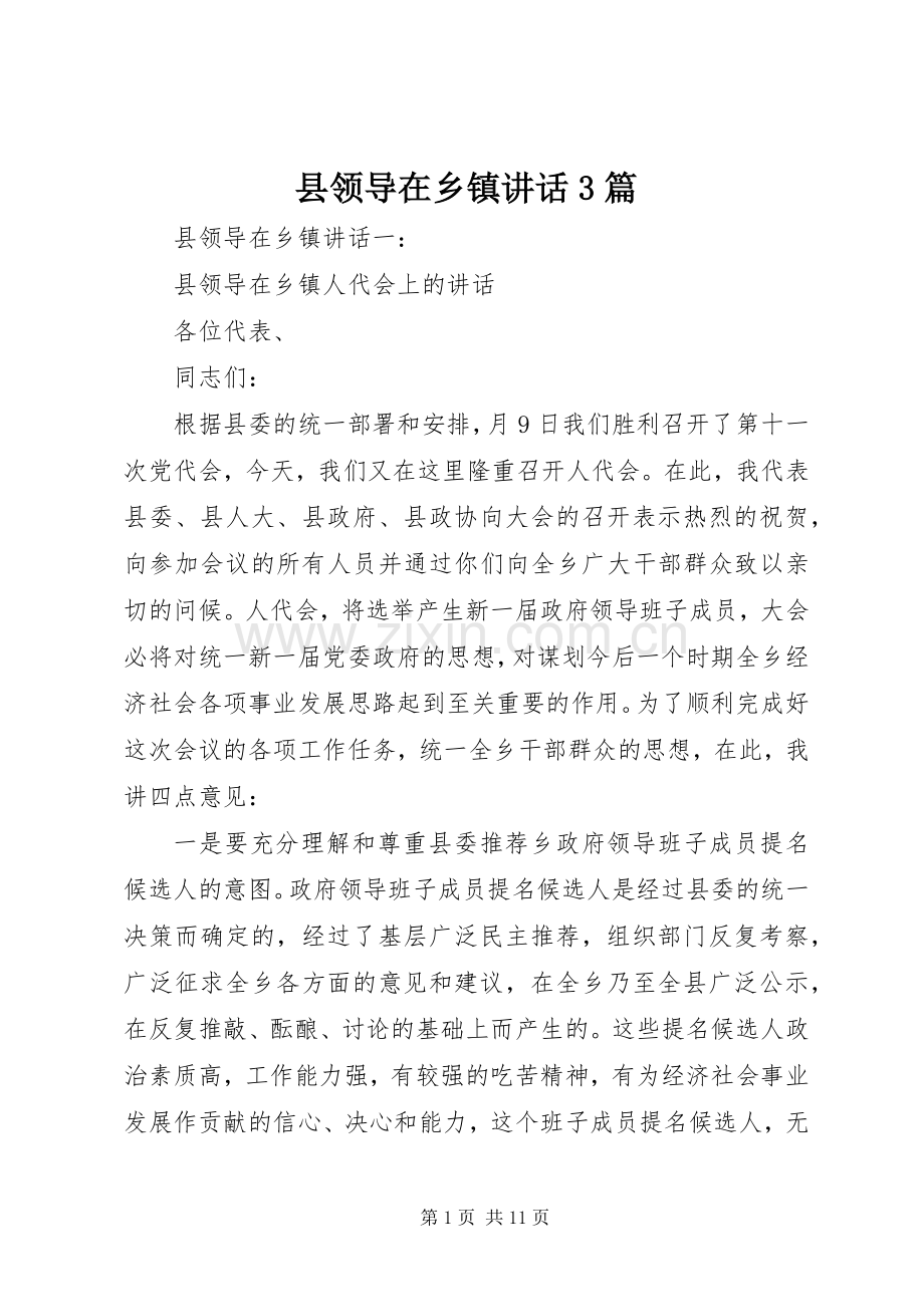 县领导在乡镇讲话3篇.docx_第1页