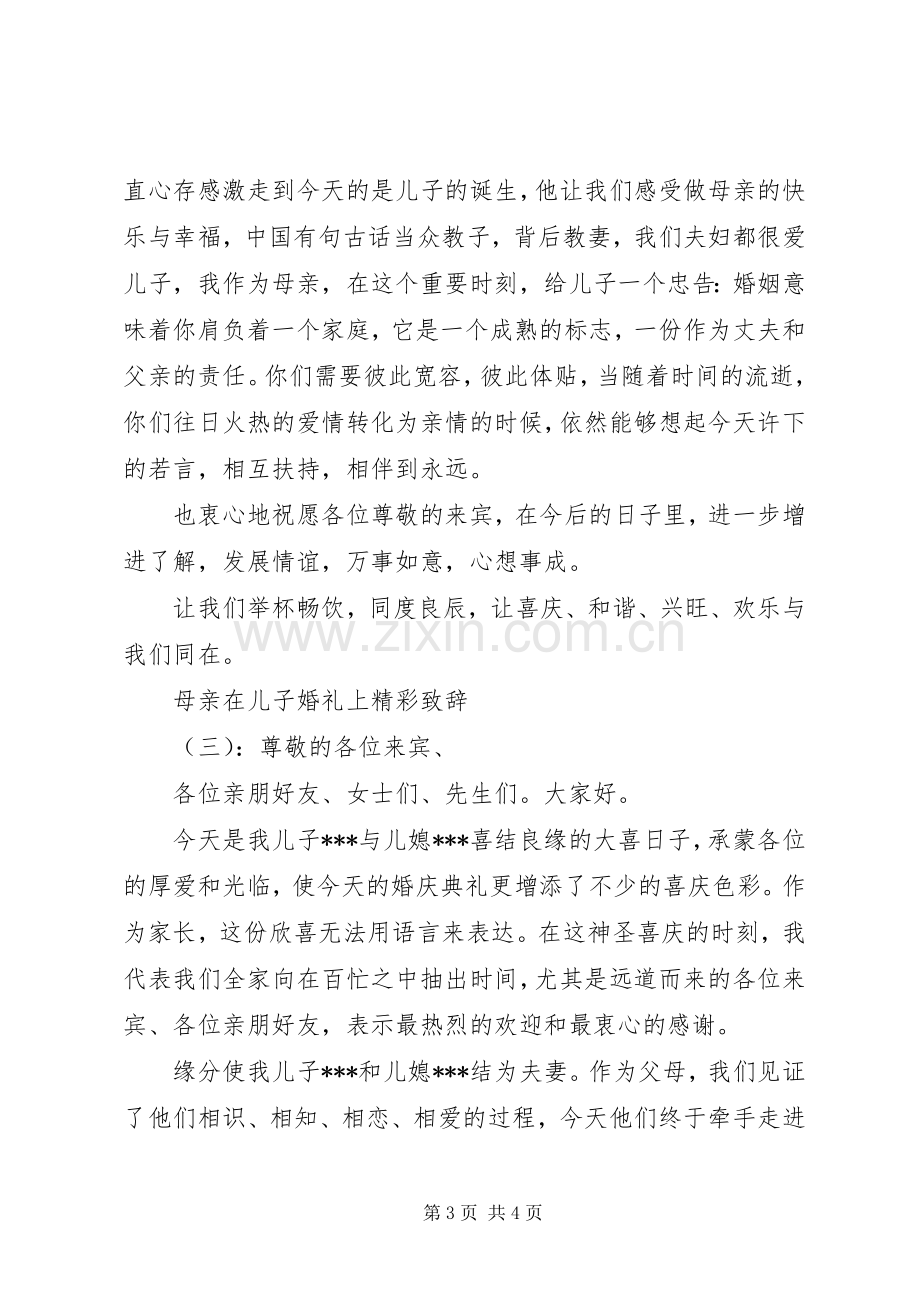 母亲在儿子婚礼上精彩演讲致辞.docx_第3页