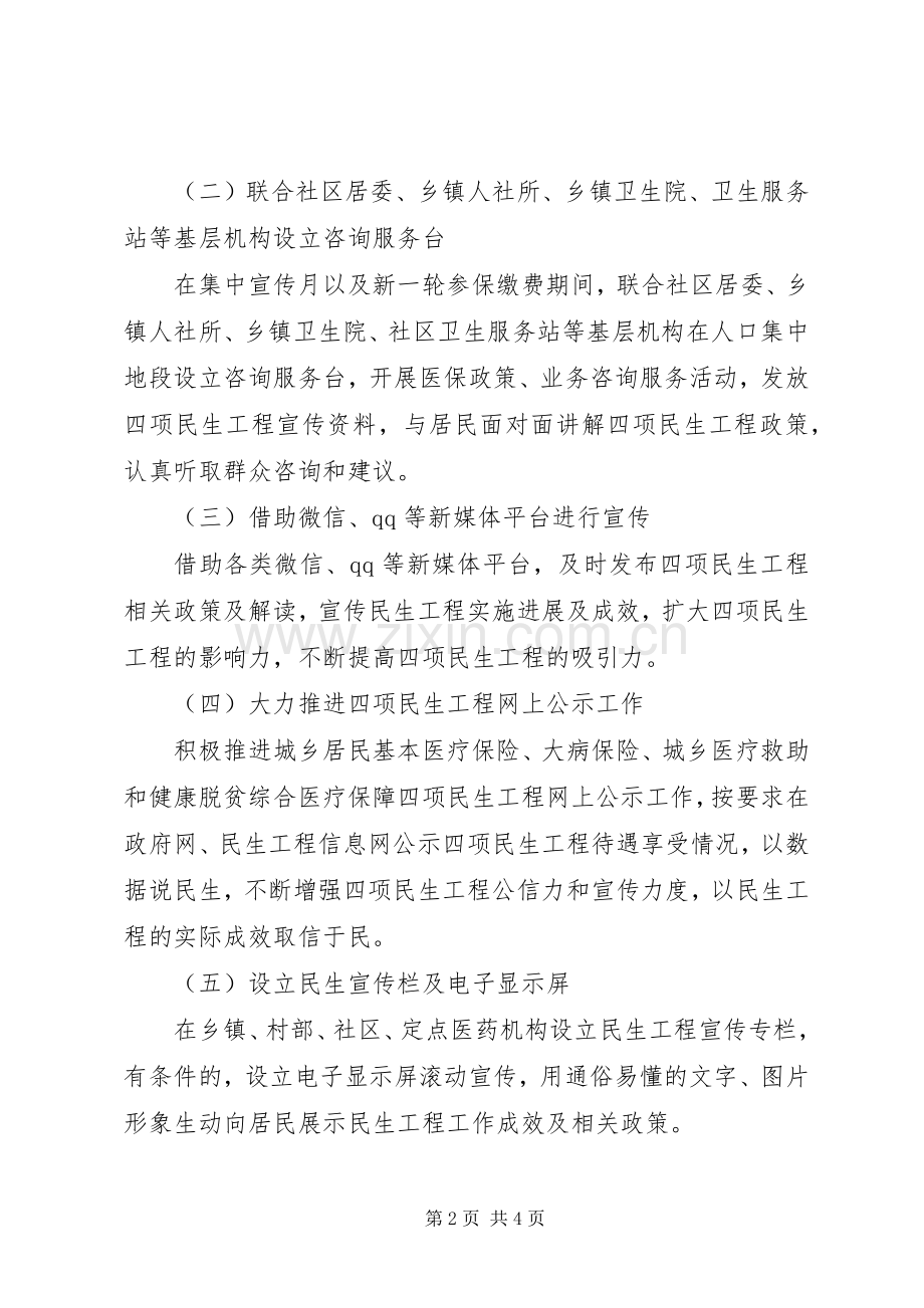 XX年医保局四项民生工程宣传实施方案.docx_第2页