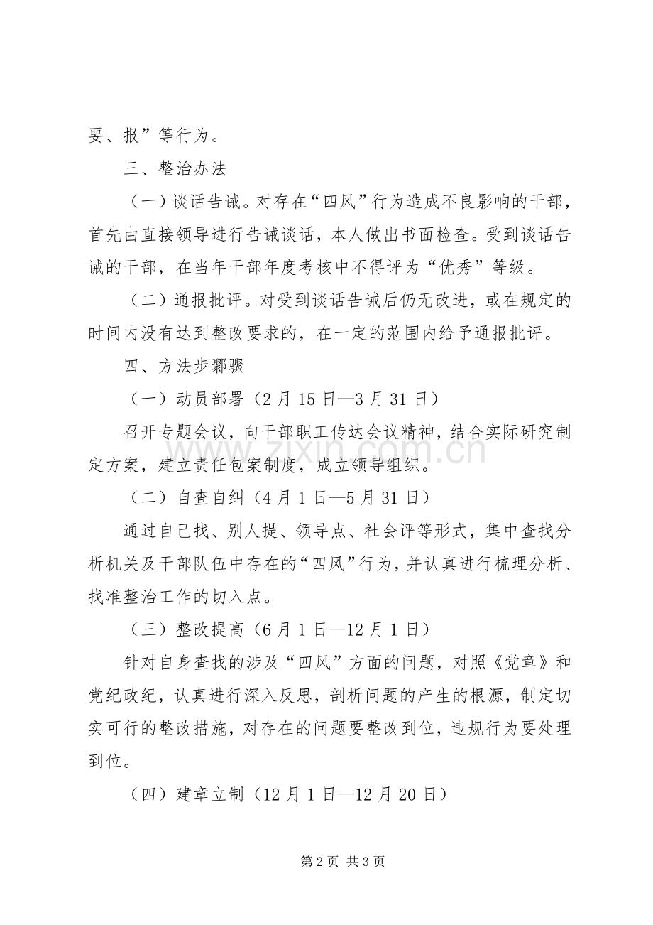 机关作风专项整治活动方案.docx_第2页