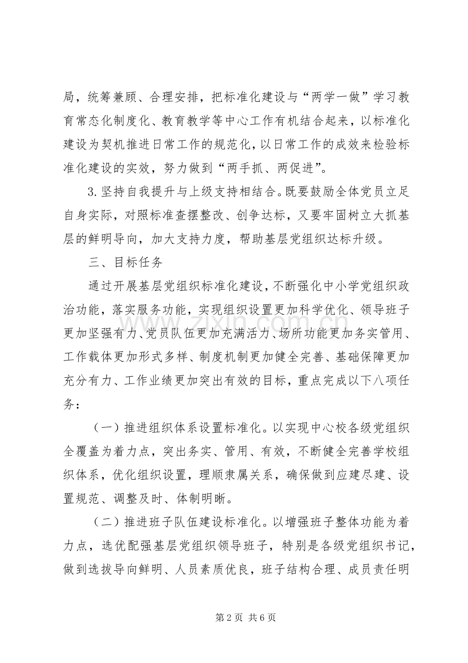 学校党总支关于推进基层党组织标准化建设方案.docx_第2页