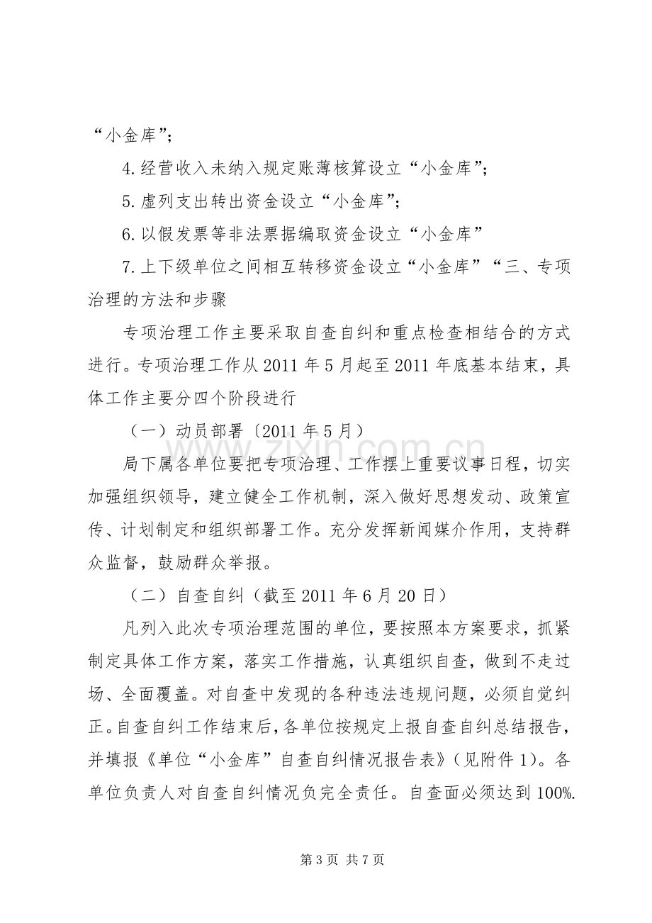 劳动保障局小金库专项治理工作方案.docx_第3页