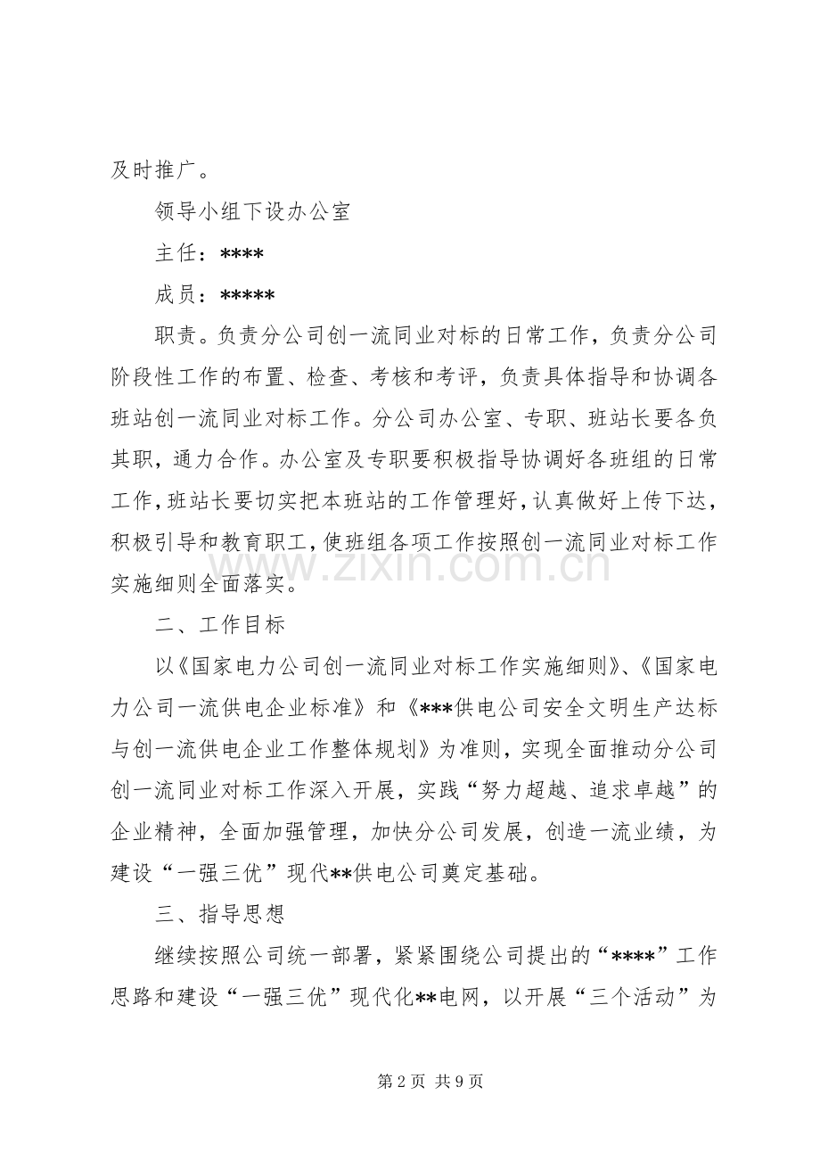 供电分公司创一流同业对标工作方案 (2).docx_第2页