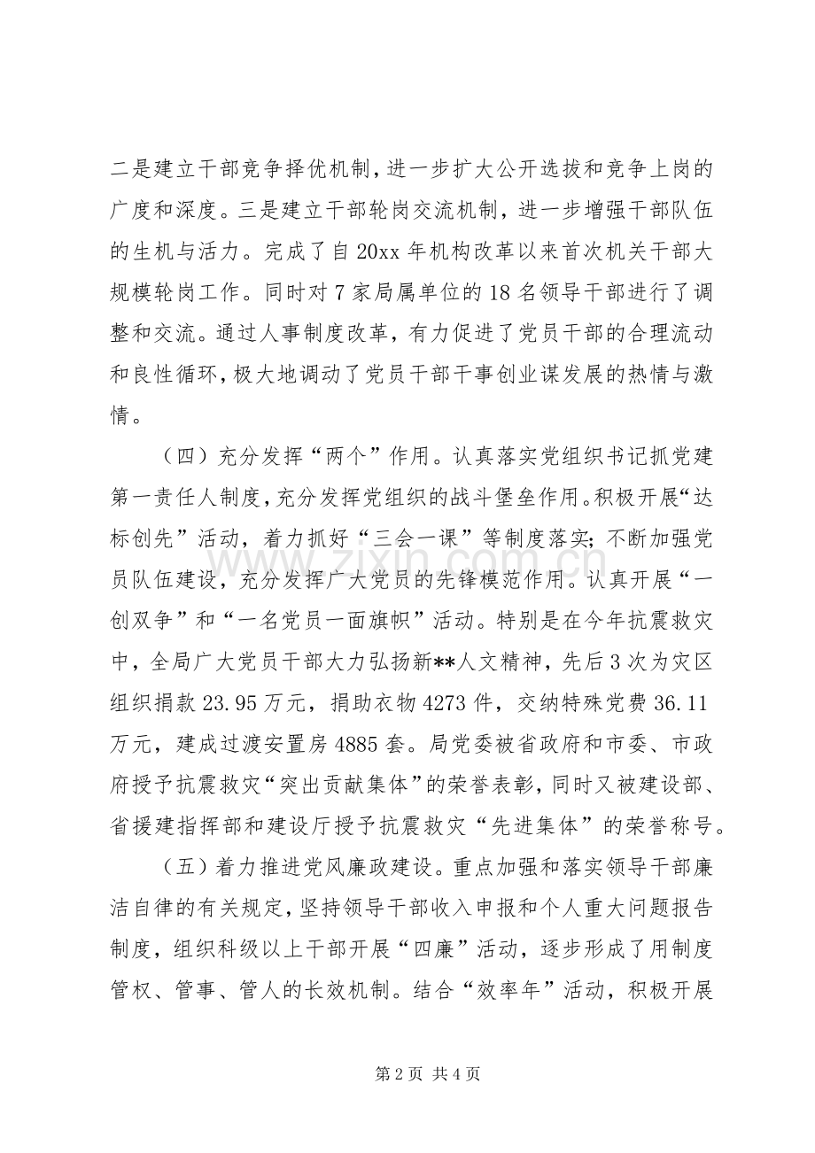 建设局长在市直机关党建工作座谈会上汇报发言稿.docx_第2页