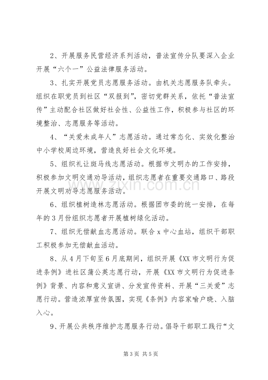 XX年政法系统新时代文明实践志愿服务活动实施方案.docx_第3页