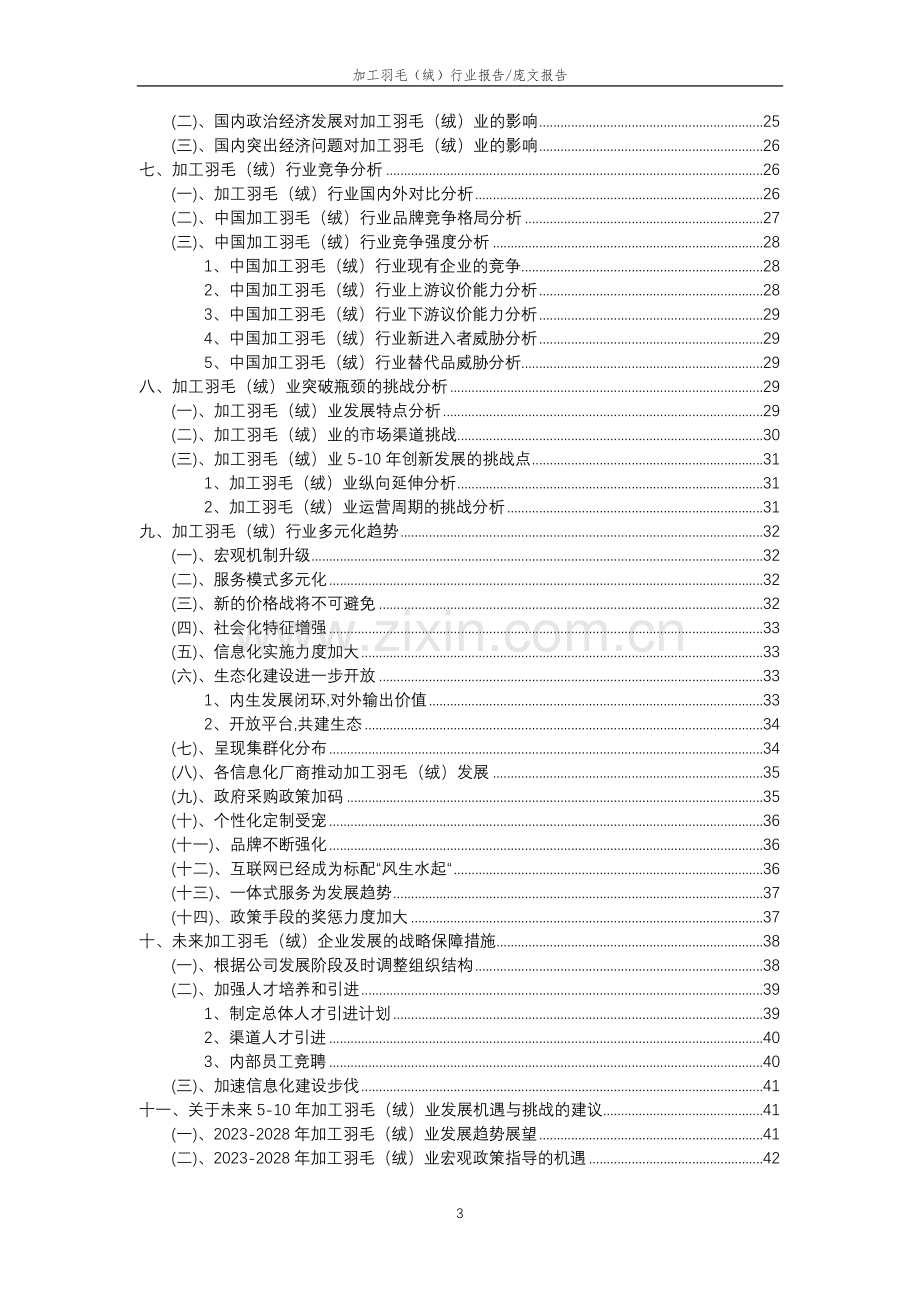 2023年加工羽毛(绒)行业分析报告及未来五至十年行业发展报告.docx_第3页