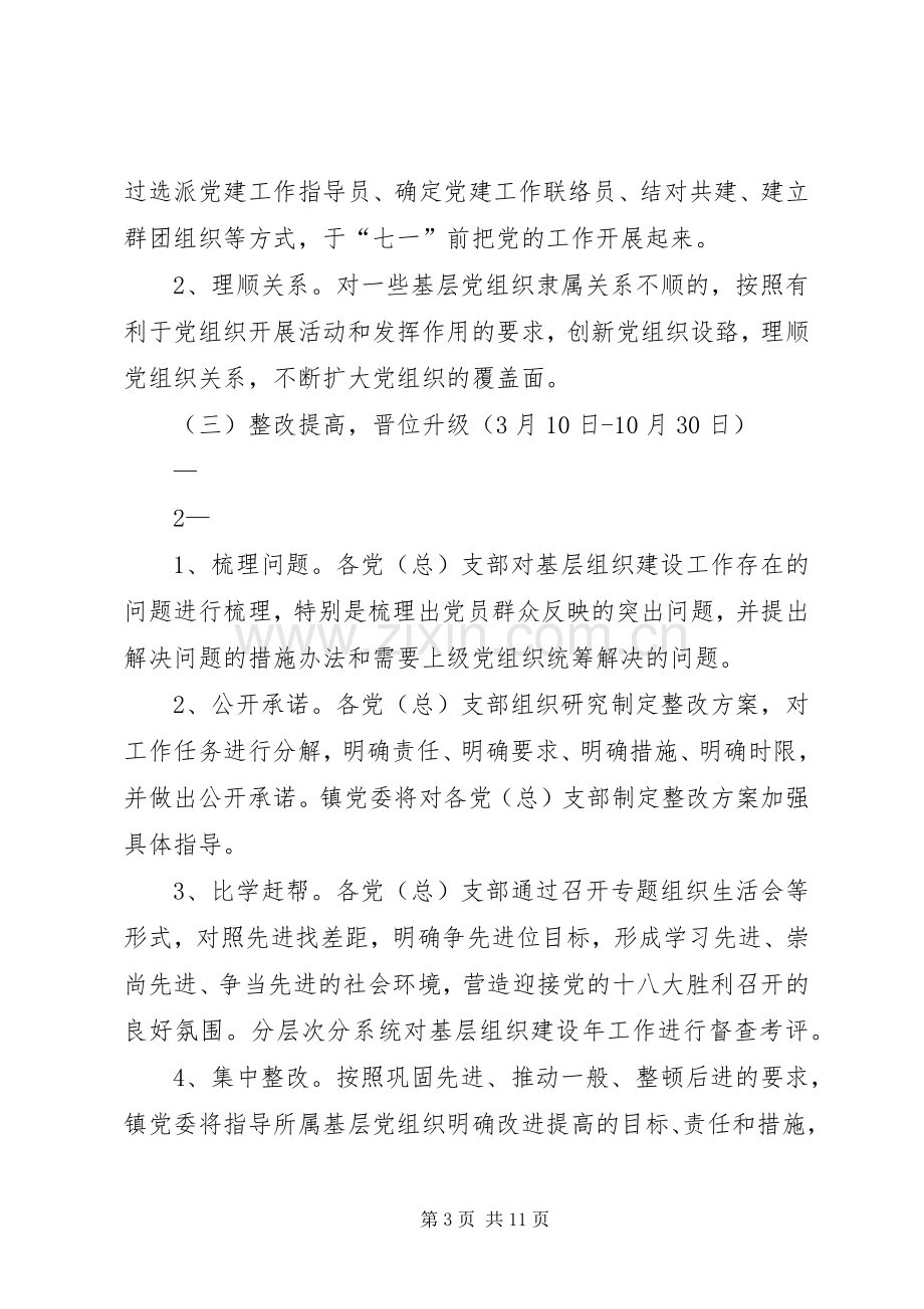 乡镇基层组织建设年方案[优秀范文五篇] .docx_第3页