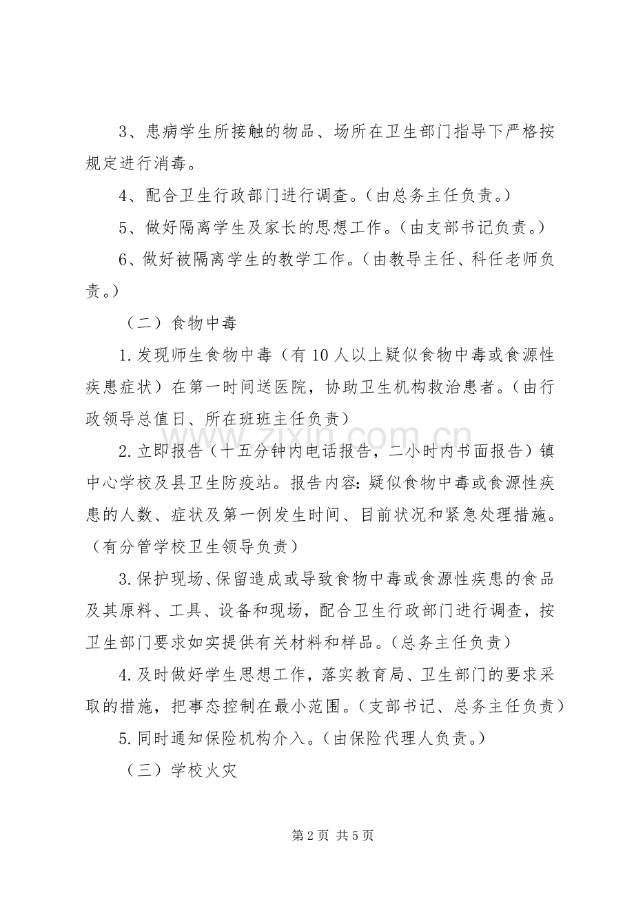 中学安全工作应急处置预案.docx_第2页