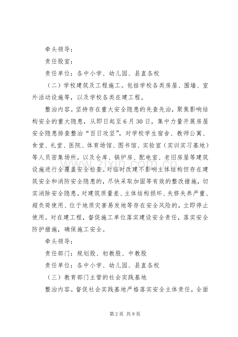 学校安全隐患排查整治实施方案.docx_第2页