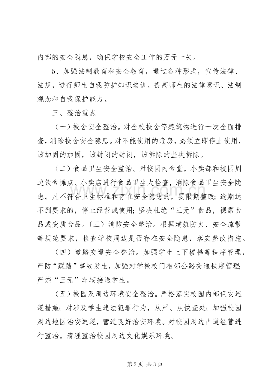 学校园周边环境专项整治工作方案 .docx_第2页