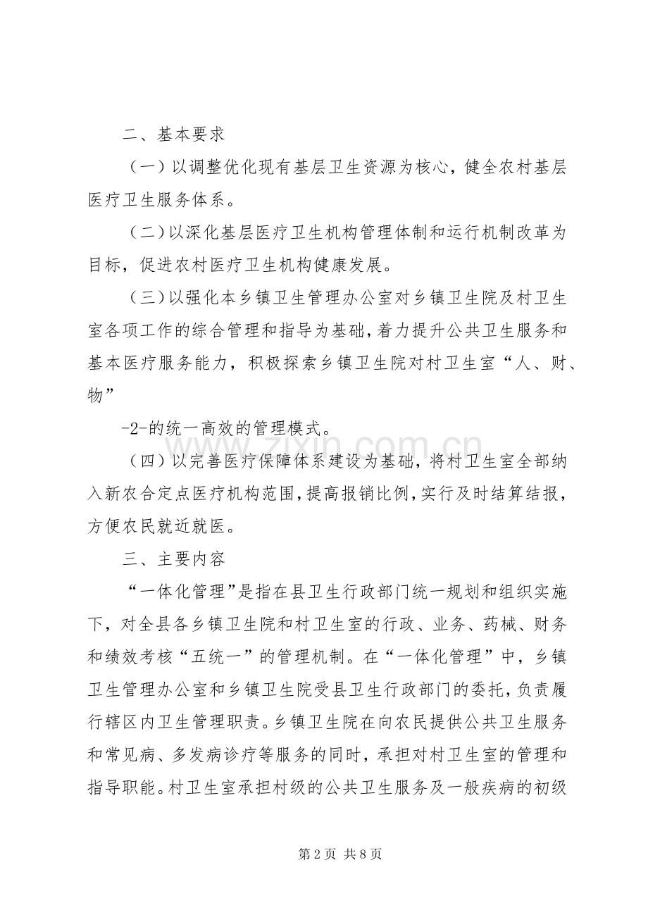 ××卫生院镇村一体化管理督导实施方案 .docx_第2页