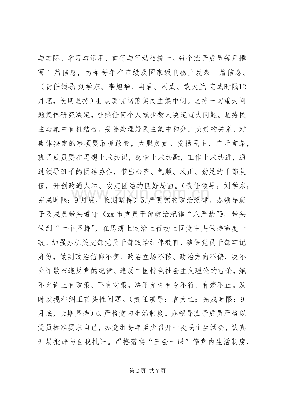 县信访办党组班子党的群众路线教育实践活动整改实施方案.docx_第2页