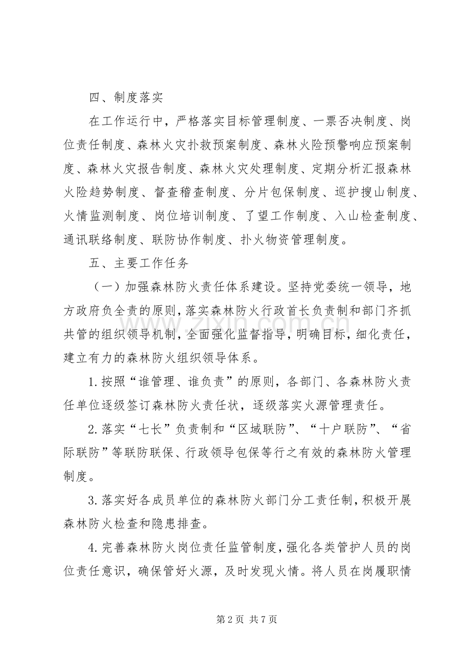 森林防火工作实施方案 .docx_第2页