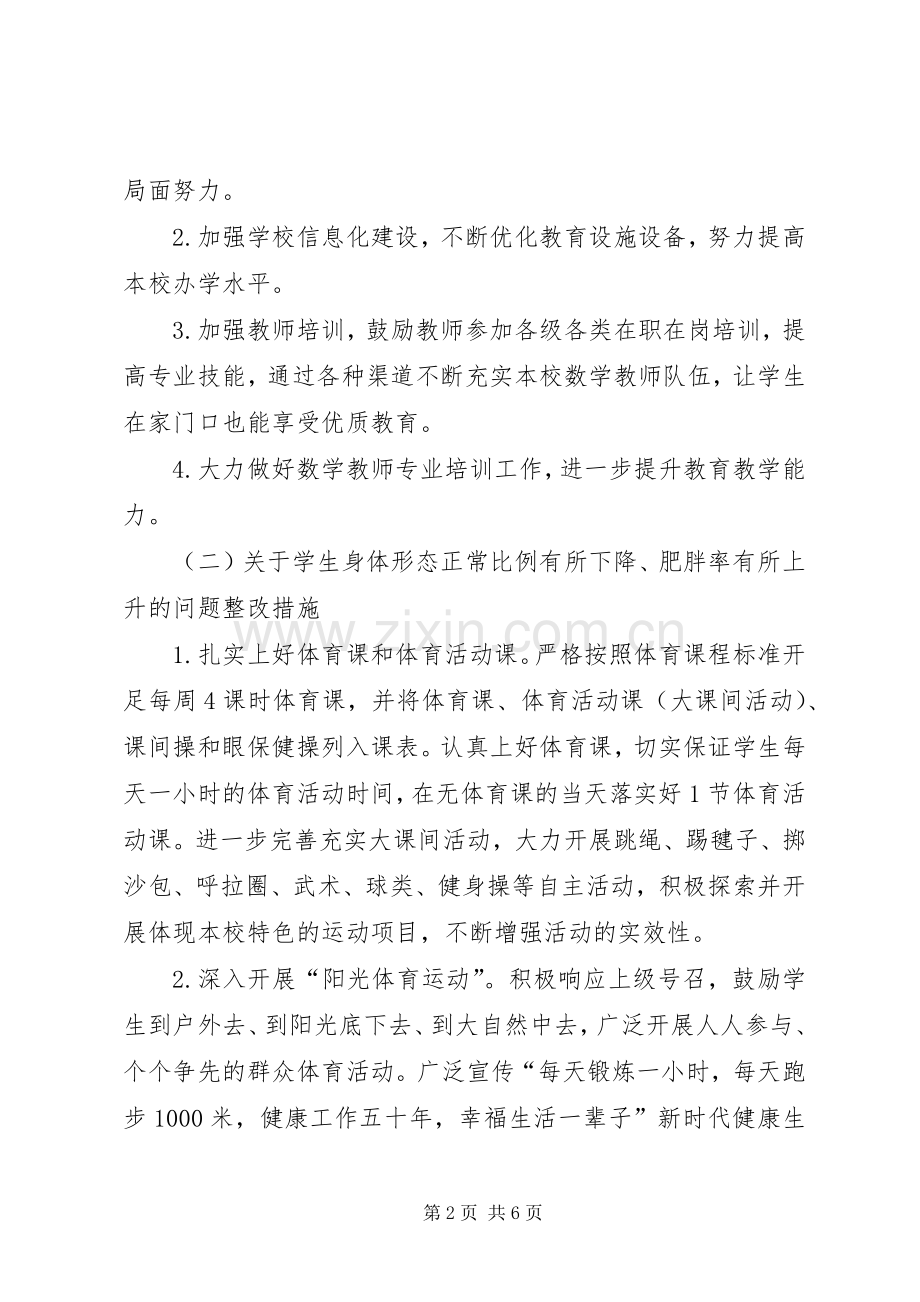 关于国家义务教育质量监测反馈问题的整改实施方案.docx_第2页