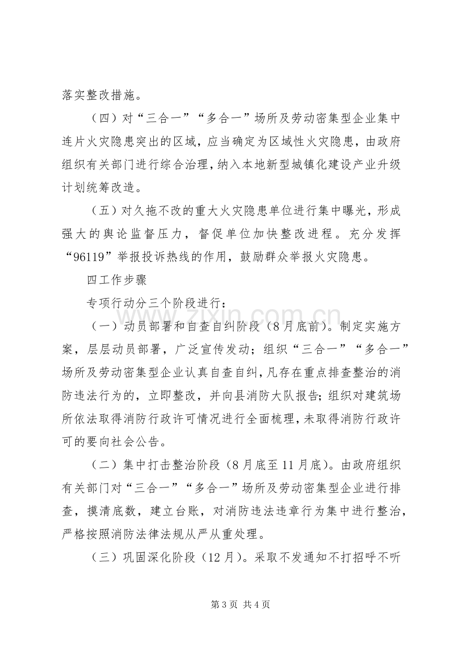 消防安全打非治违工作实施方案.docx_第3页