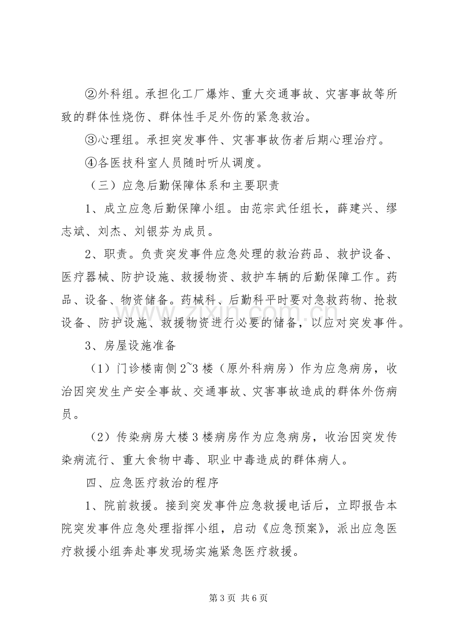 医院突发公共卫生事件应急工作实施方案.docx_第3页