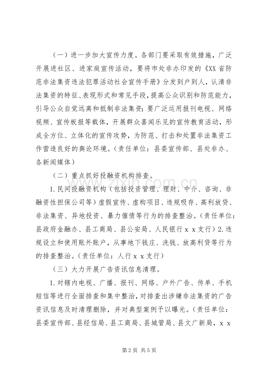 处置非法集资工作实施方案.docx_第2页