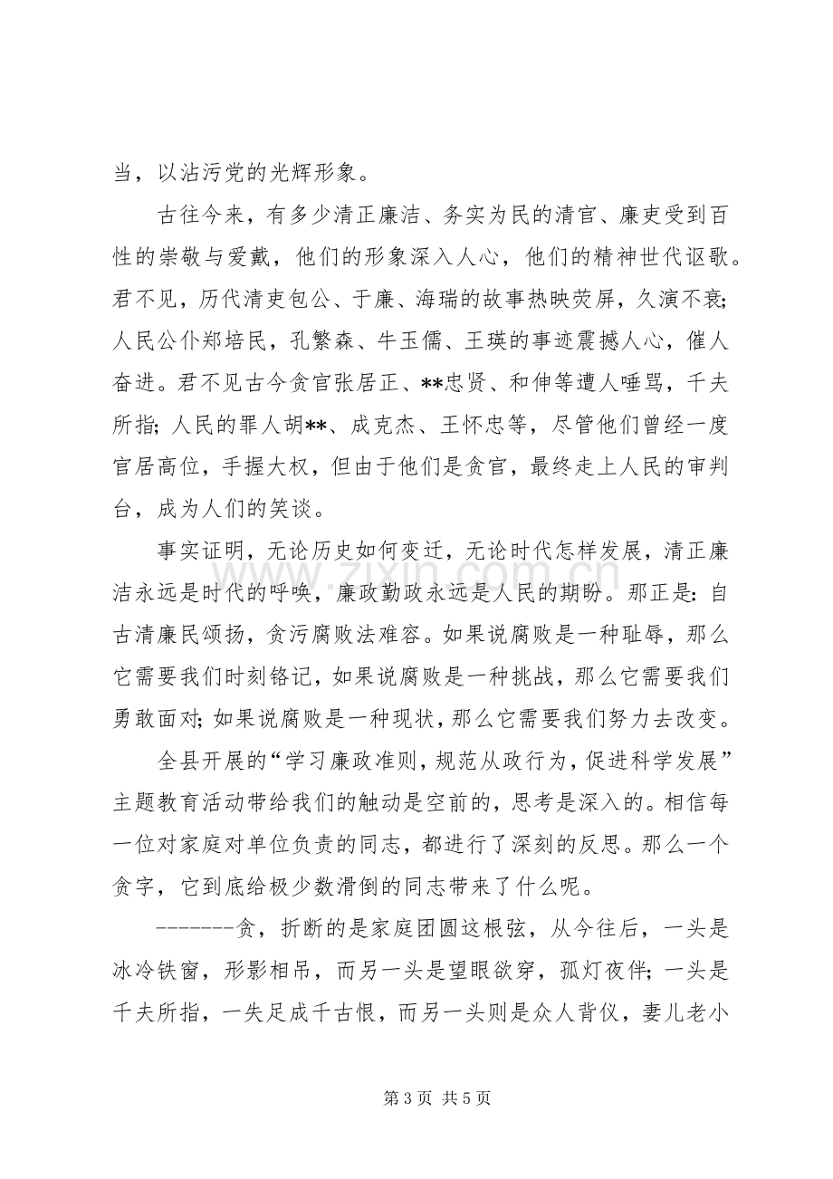 学习廉政准则促进廉洁从政演讲稿.docx_第3页