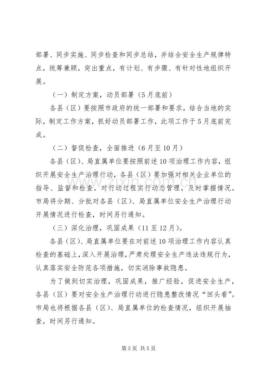 粮食局安全生产治理行动实施方案.docx_第3页