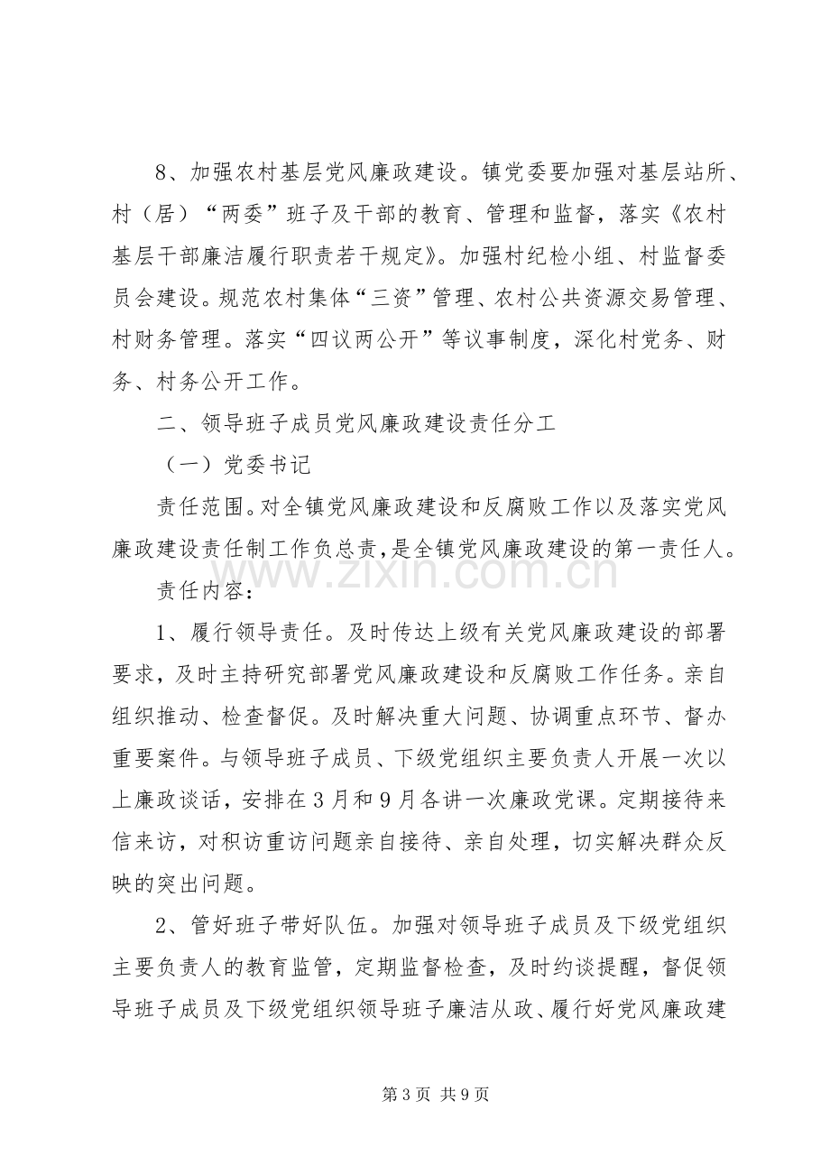 XX年领导班子党风廉政建设方案.docx_第3页