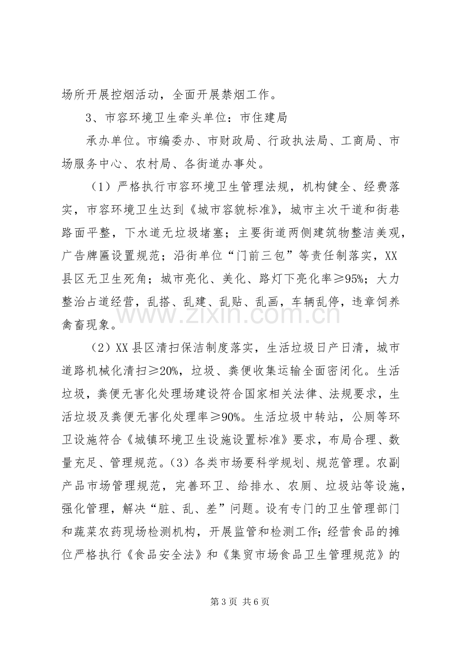 XX县区创建国家级卫生城市方案.docx_第3页