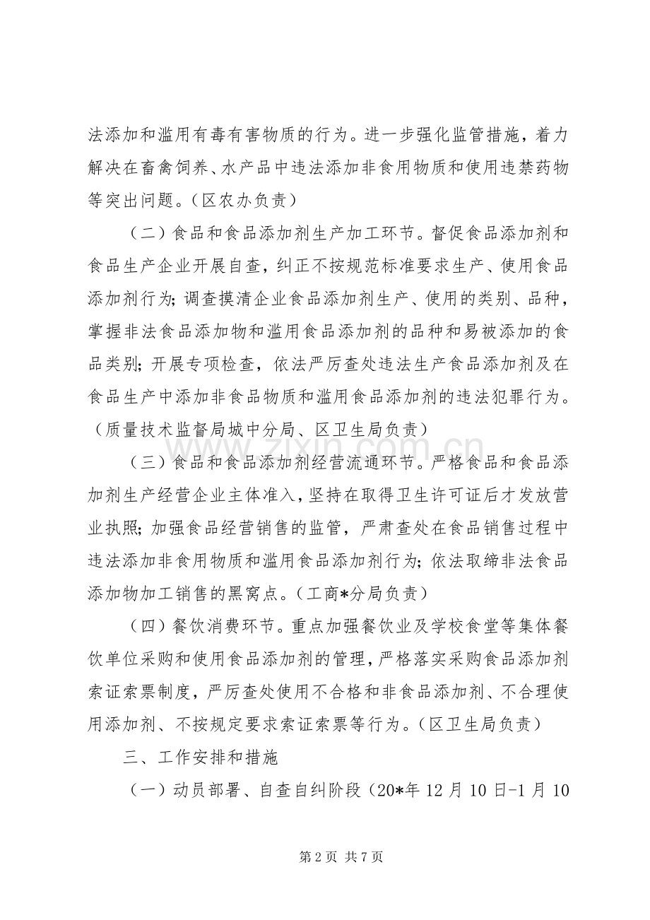 区食品添加剂专项整治工作实施方案.docx_第2页