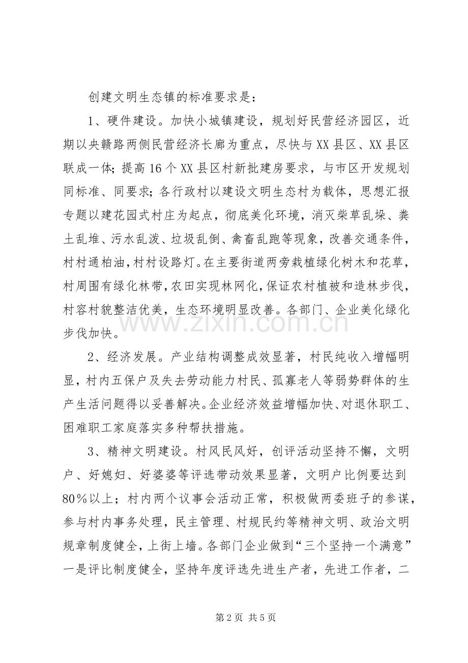 XX镇创建文明生态镇活动方案 .docx_第2页