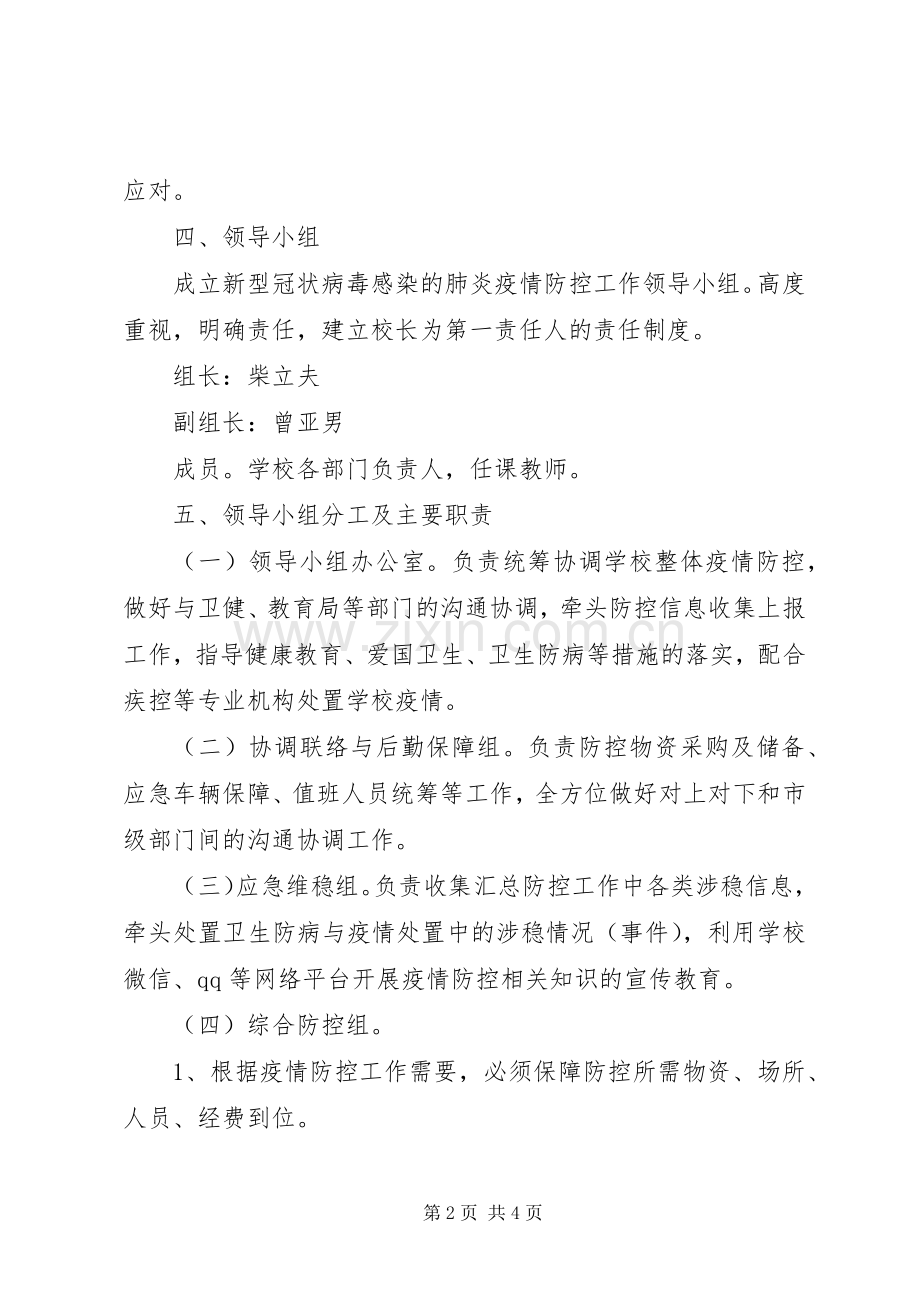 XX年复工复学疫情防控工作实施方案.docx_第2页